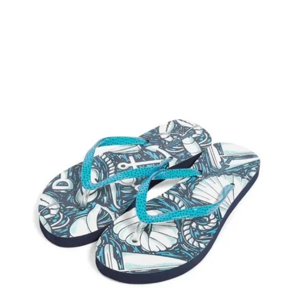 Vera Bradley Shore Enough Flip Flops Large 9-10 - Picture 1 of 1